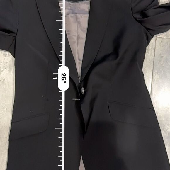 Massimo Dutti | 4 | Black Blazer Professional Tailored Fit - Picture 4 of 7